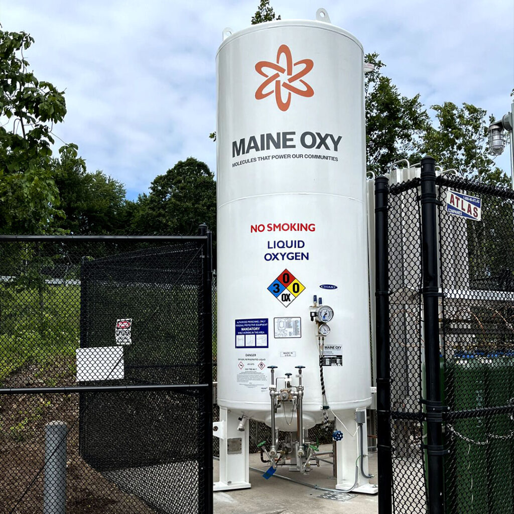 bulk tank of liquid nitrogen from Maine Oxy